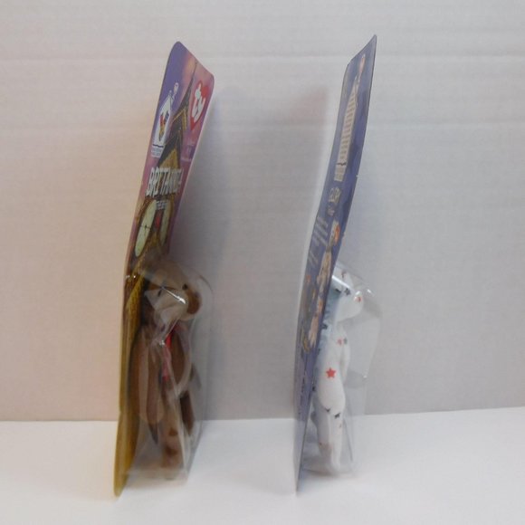 McDonalds Charities 1999 TY Beanies Britannia & Glory Bears NIB Vintage - Picture 4 of 7